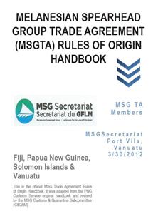 MSGTA Rules of Origin Handbook